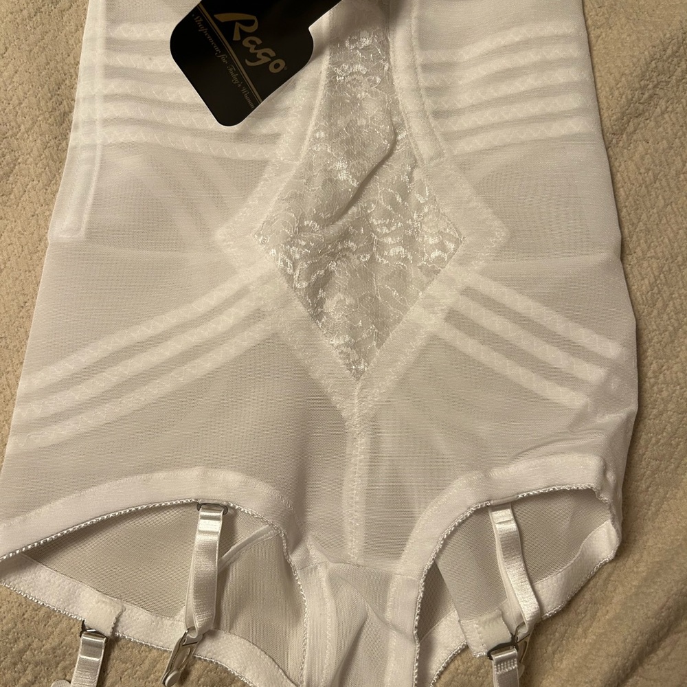 NWT Rago High-Waist Shapewear Brief with Lace Panel